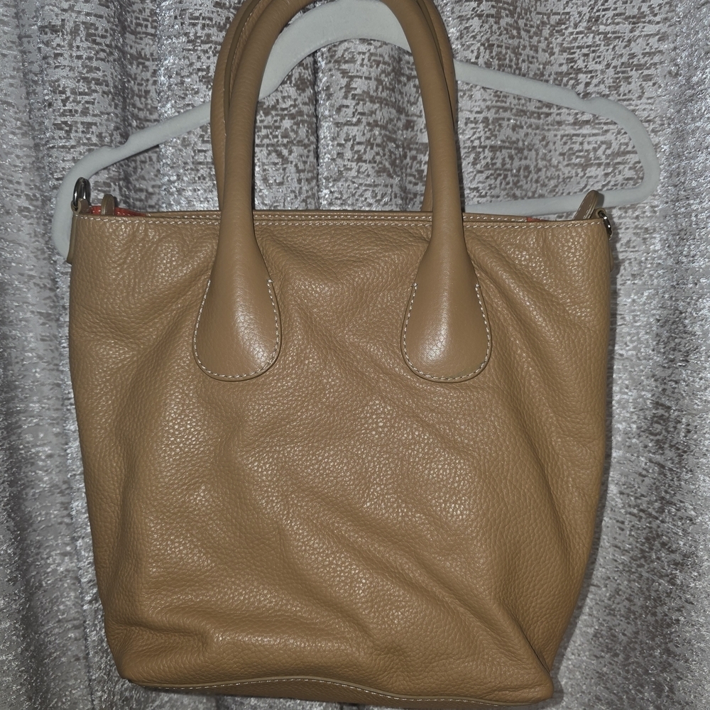Chico's Tan Leather Tote Bag